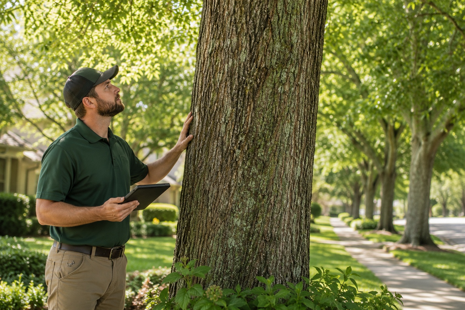 Tree health assessment in progress in the Charlotte, NC metro